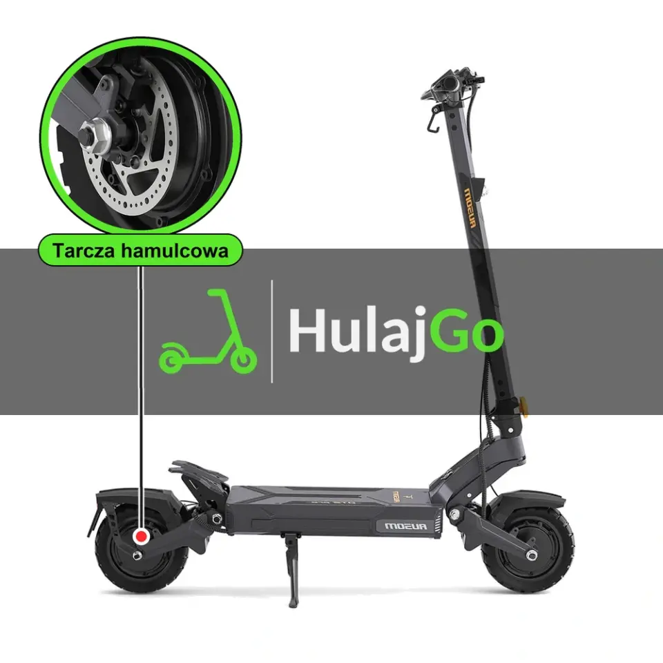Ausom DT2 Pro - w powiększeniu tarcza hamulcowa (wymiana tarczy hamulcowej)