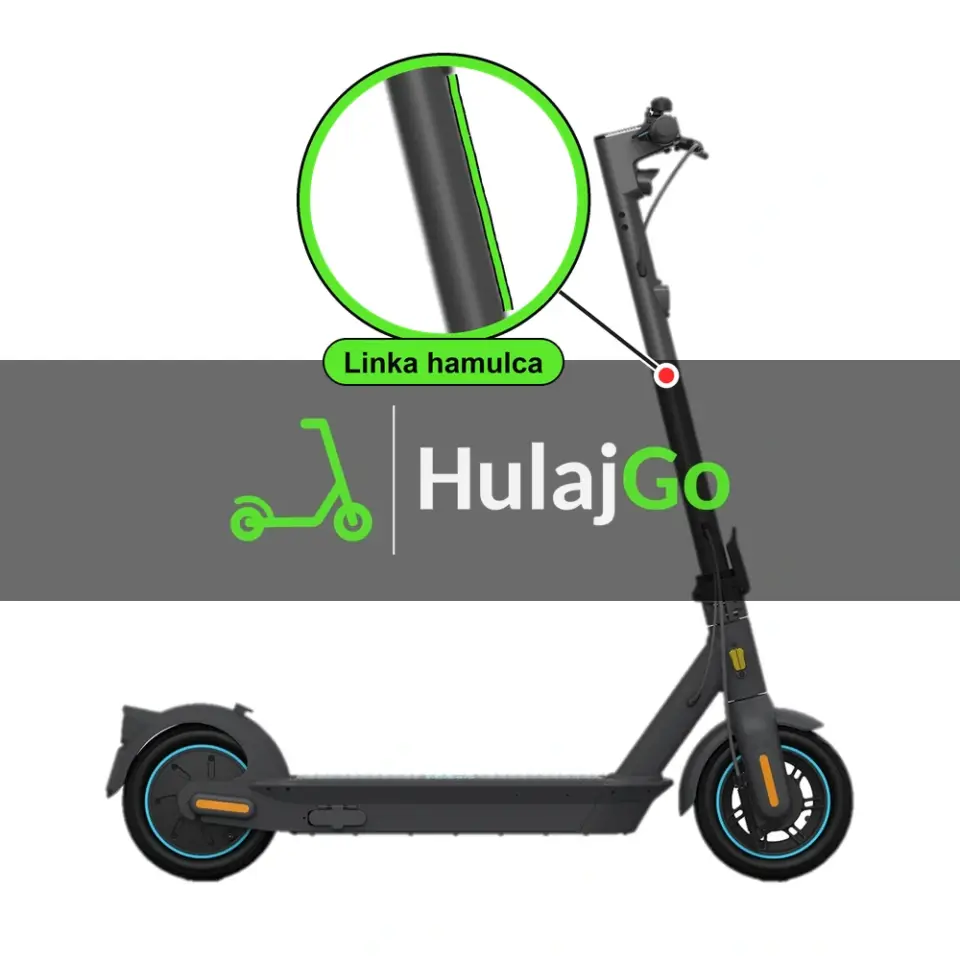 Segway Max G30 - w powiększeniu linka hamulca (wymiana linki hamulca)