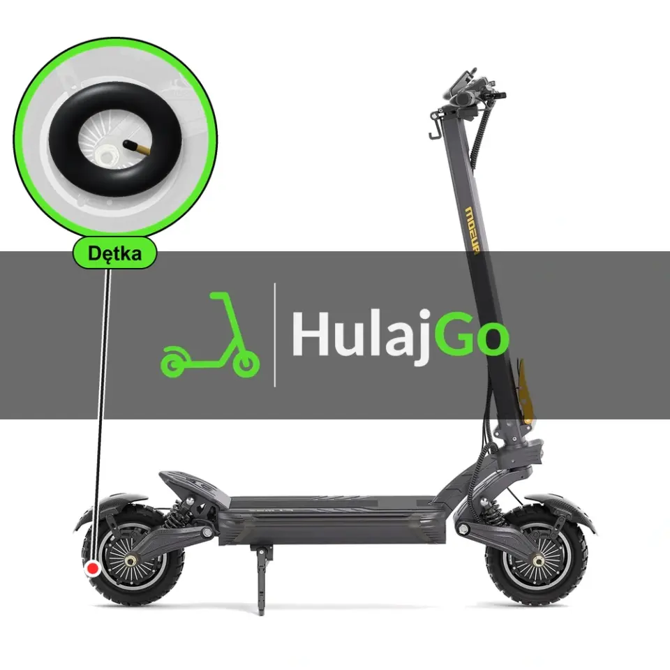 Ausom F1 Max - w powiększeniu dętka (wymiana dętki)