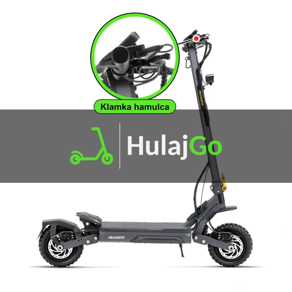 Ausom Gosoul 2 Pro - w powiększeniu klamka hamulca (wymiana klamki hamulca)