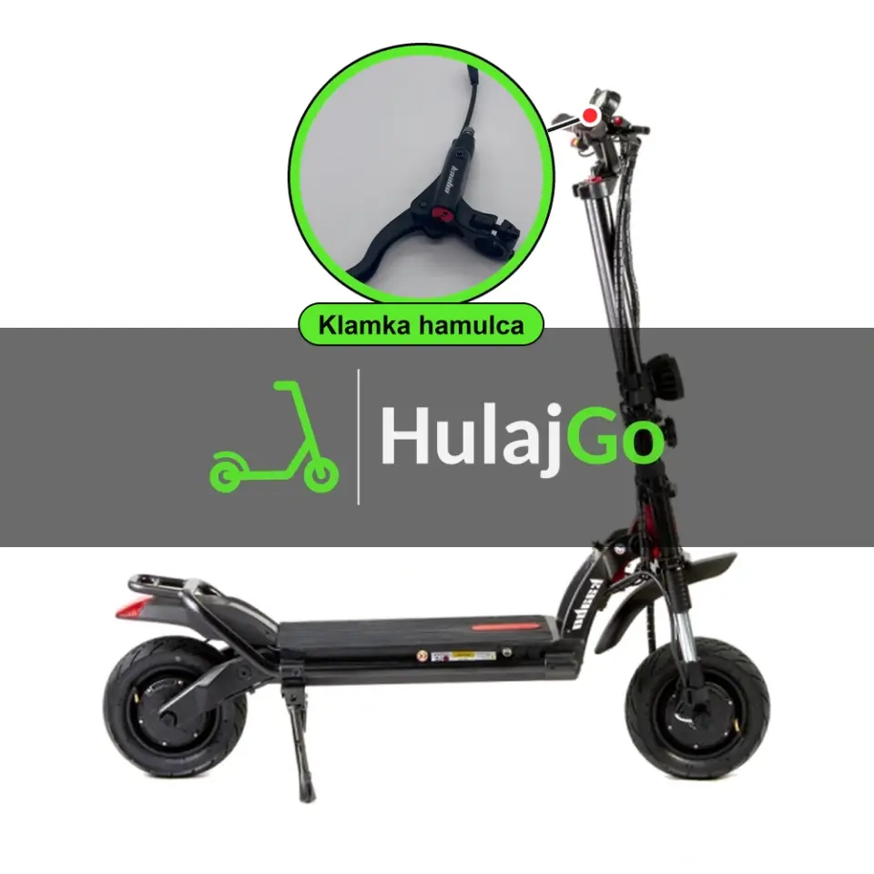Kaabo Wolf Warrior 11 Plus - w powiększeniu klamka hamulca (wymiana klamki hamulca)