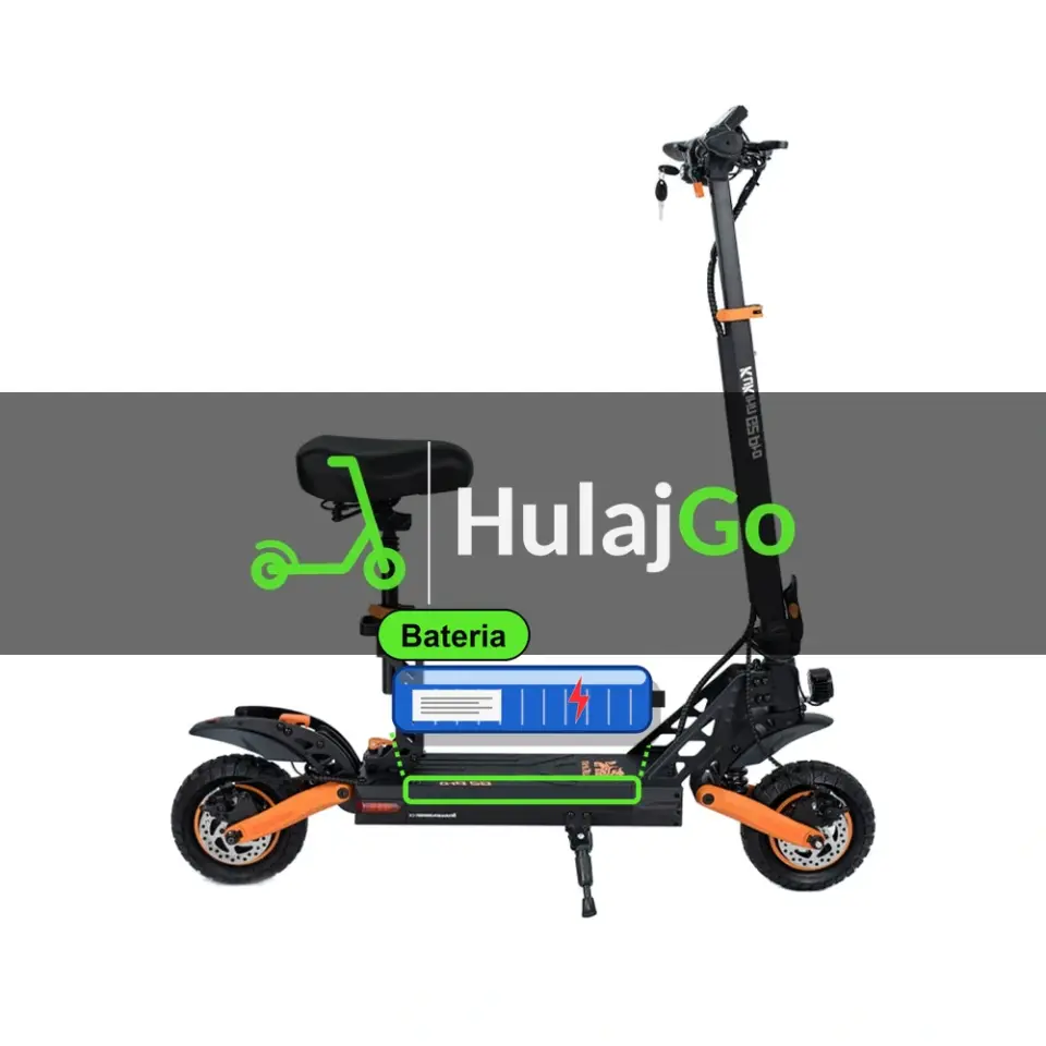 Kukirin G2 Pro - zaznaczona bateria (regeneracja baterii)