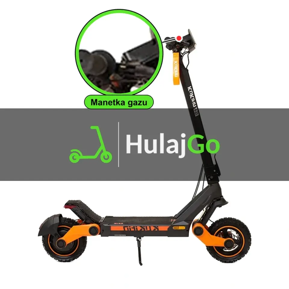 Kukirin G3 - w powiększeniu manetka gazu (wymiana manetki)