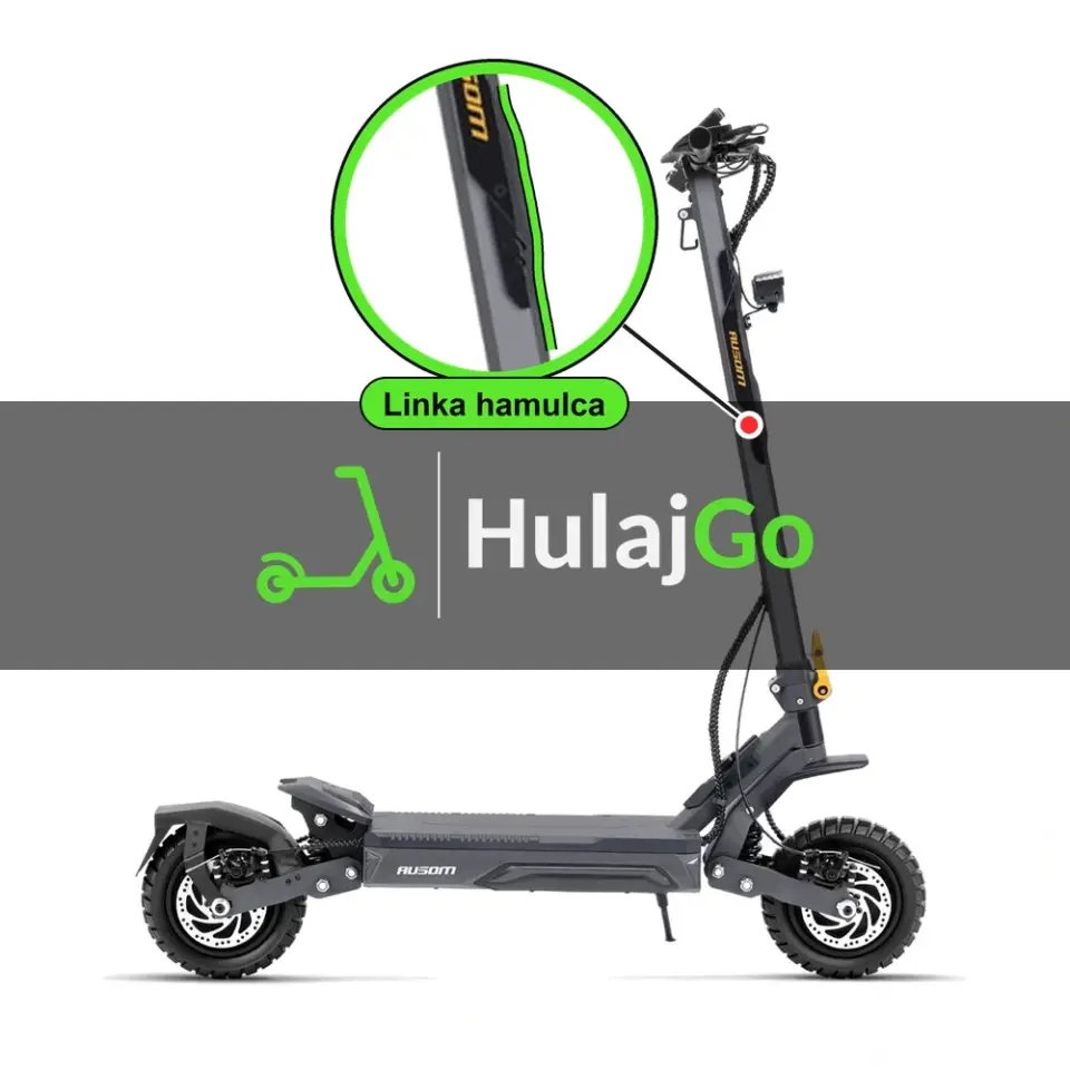 Ausom Gosoul 2 Pro - w powiększeniu linka hamulca (wymiana linki hamulca)