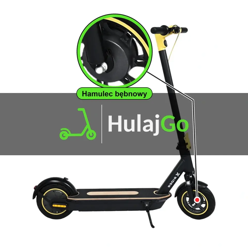 X-Rider M10ME - w powiększeniu piasta z hamulcem bębnowym (naprawa hamulców bębnowych)