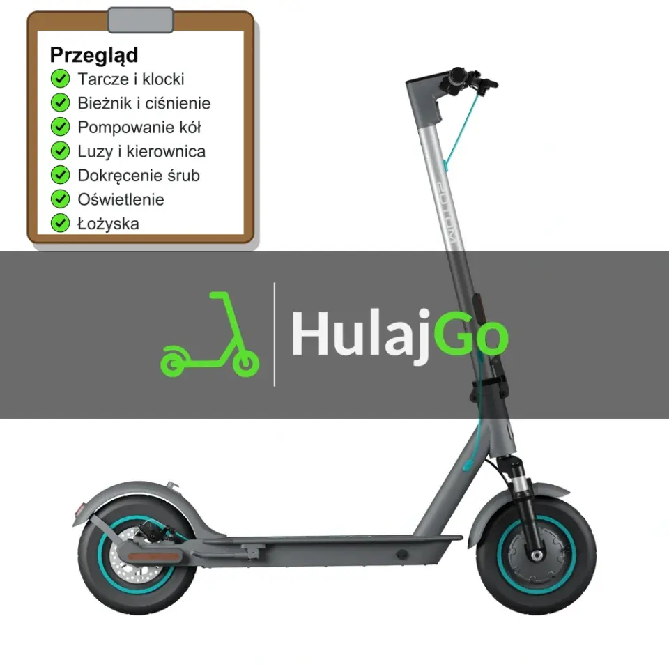 Motus Scooty 10 Lite - lista kontrolna przeglądu z zaznaczonymi pozycjami (przegląd przed sezonem)