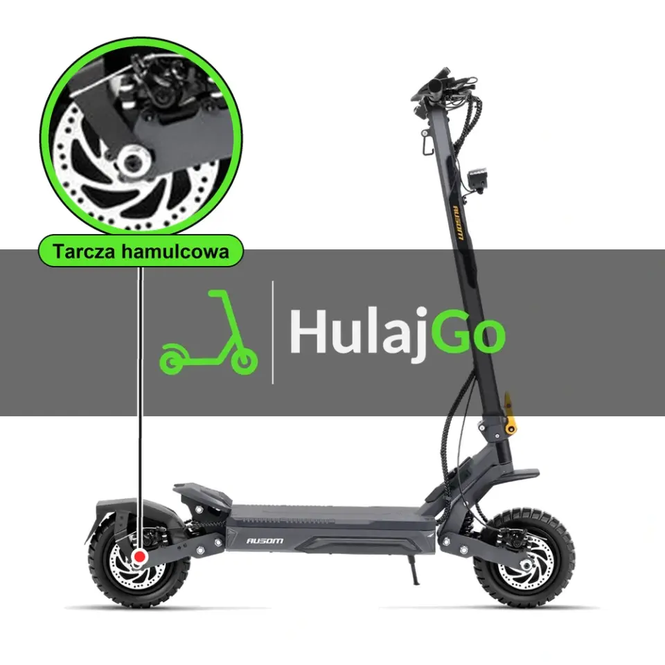 Ausom Gosoul 2 Pro - w powiększeniu tarcza hamulcowa (wymiana tarczy hamulcowej)