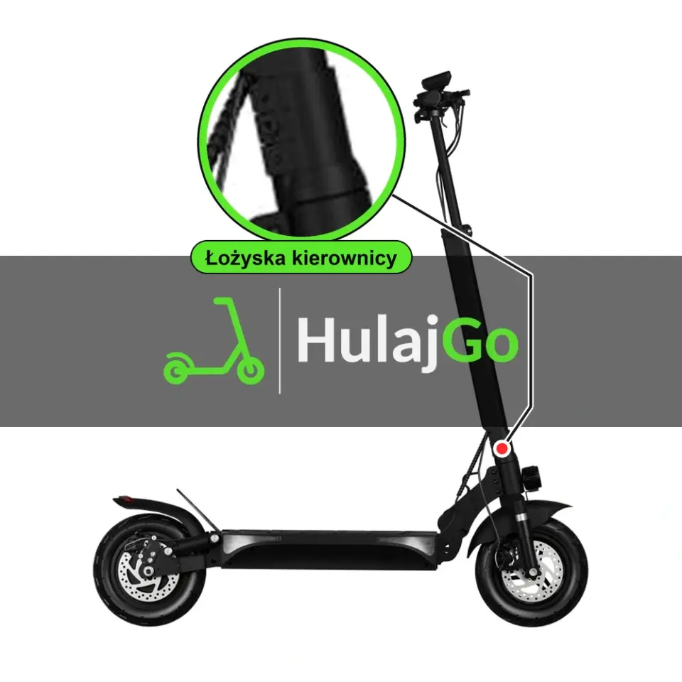 Ruptor R1 Lite V2 - w powiększeniu główka ramy z łożyskami kierownicy (wymiana łożysk kierownicy)