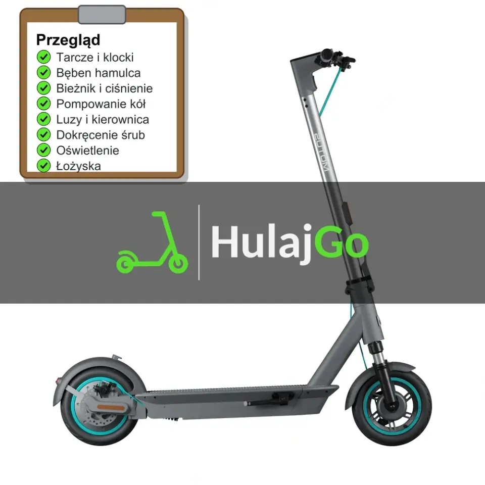 Motus Scooty 10 Plus - lista kontrolna przeglądu z zaznaczonymi pozycjami (przegląd przed sezonem)