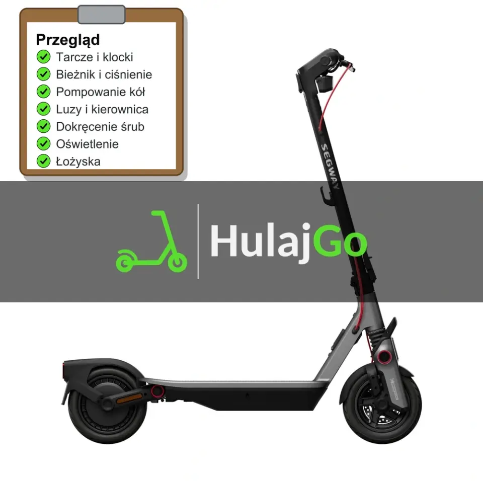 Segway F3 - lista kontrolna przeglądu z zaznaczonymi pozycjami (przegląd przed sezonem)