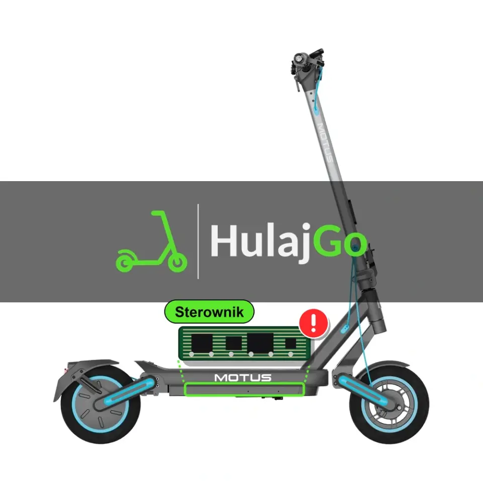 Motus Scooty 10 Max - zaznaczony sterownik (naprawa elektroniki)