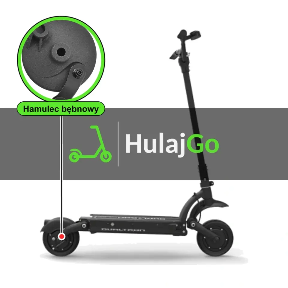 Dualtron Raptor 2 - w powiększeniu piasta z hamulcem bębnowym (naprawa hamulców bębnowych)