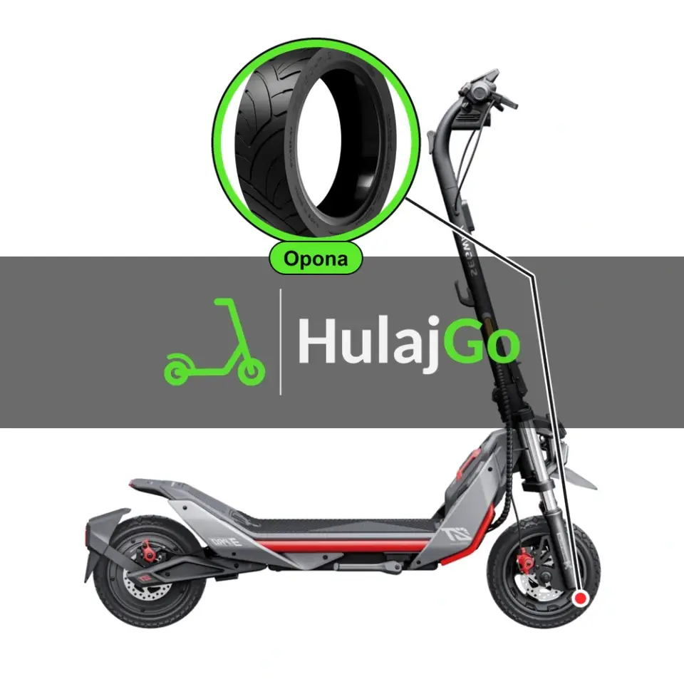 Segway ZT3 Pro - w powiększeniu bieżnik opony (wymiana opony)